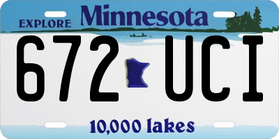 MN license plate 672UCI