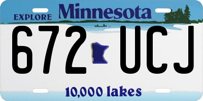 MN license plate 672UCJ