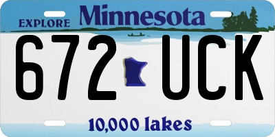 MN license plate 672UCK