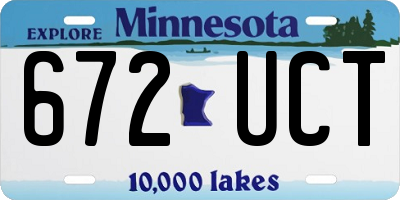 MN license plate 672UCT