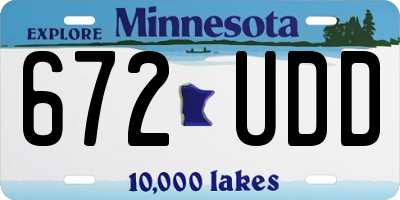 MN license plate 672UDD