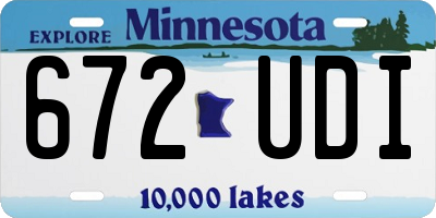 MN license plate 672UDI