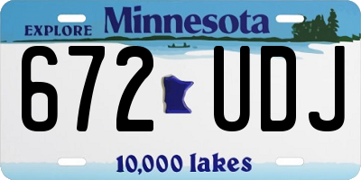 MN license plate 672UDJ