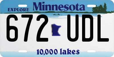 MN license plate 672UDL