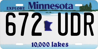 MN license plate 672UDR