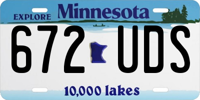 MN license plate 672UDS