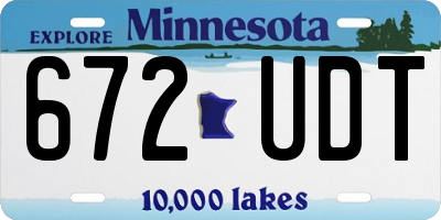 MN license plate 672UDT