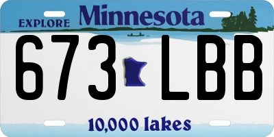 MN license plate 673LBB