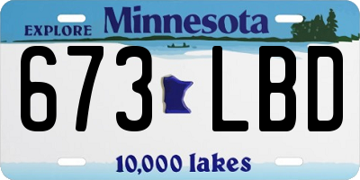 MN license plate 673LBD