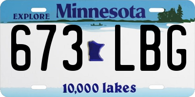 MN license plate 673LBG
