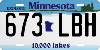 MN license plate 673LBH