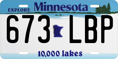MN license plate 673LBP