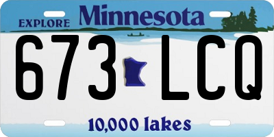 MN license plate 673LCQ