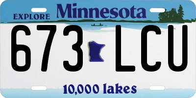 MN license plate 673LCU