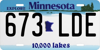 MN license plate 673LDE