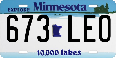 MN license plate 673LEO