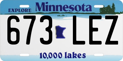 MN license plate 673LEZ