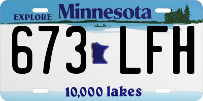 MN license plate 673LFH