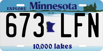 MN license plate 673LFN