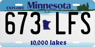 MN license plate 673LFS