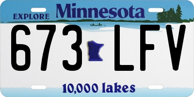 MN license plate 673LFV