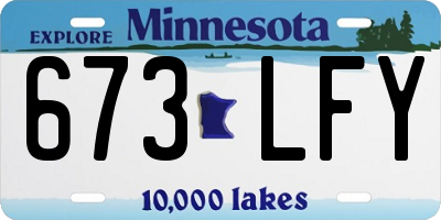 MN license plate 673LFY