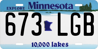 MN license plate 673LGB