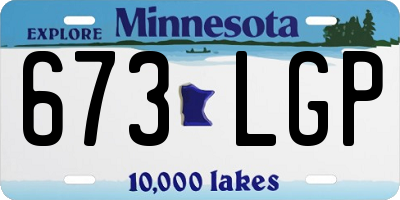 MN license plate 673LGP