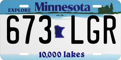 MN license plate 673LGR