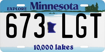 MN license plate 673LGT