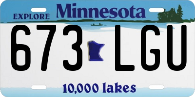 MN license plate 673LGU