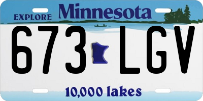 MN license plate 673LGV