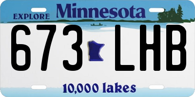 MN license plate 673LHB