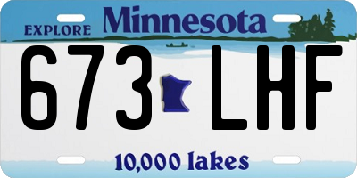 MN license plate 673LHF