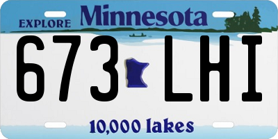 MN license plate 673LHI