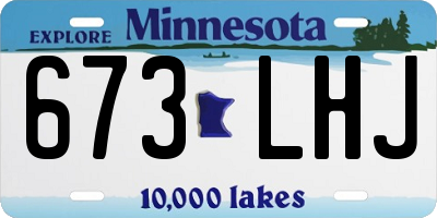 MN license plate 673LHJ