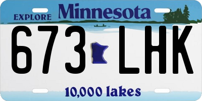 MN license plate 673LHK