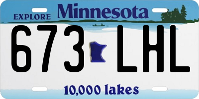 MN license plate 673LHL