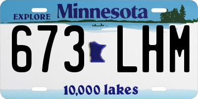 MN license plate 673LHM