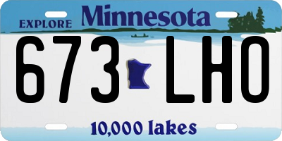 MN license plate 673LHO
