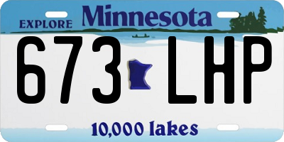 MN license plate 673LHP