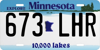 MN license plate 673LHR