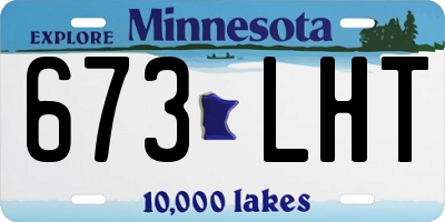 MN license plate 673LHT