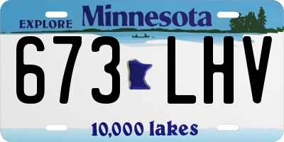 MN license plate 673LHV