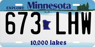 MN license plate 673LHW