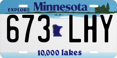 MN license plate 673LHY