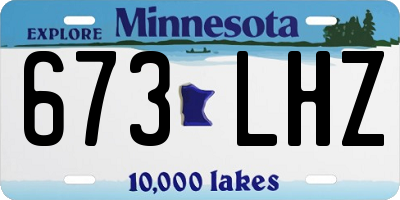 MN license plate 673LHZ