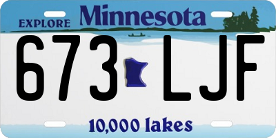 MN license plate 673LJF