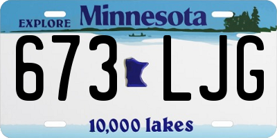 MN license plate 673LJG