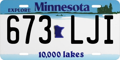 MN license plate 673LJI